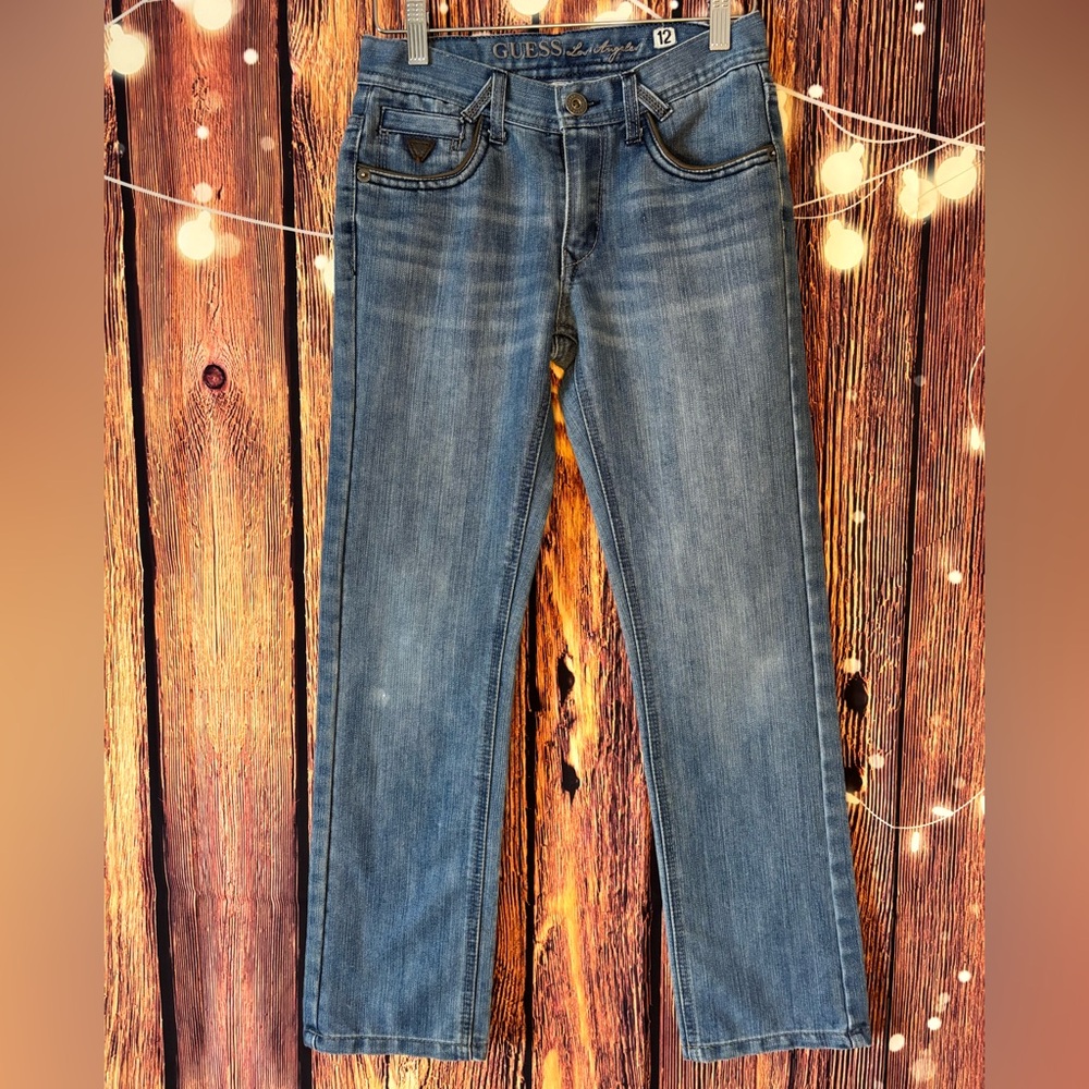 Guess Los Angeles Girls Straight Leg Blue Jeans